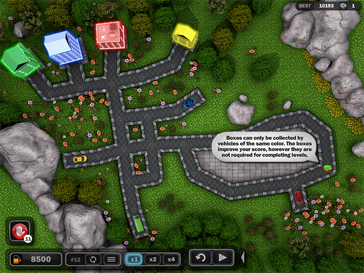 traffic wonder game play screenshot on boxes