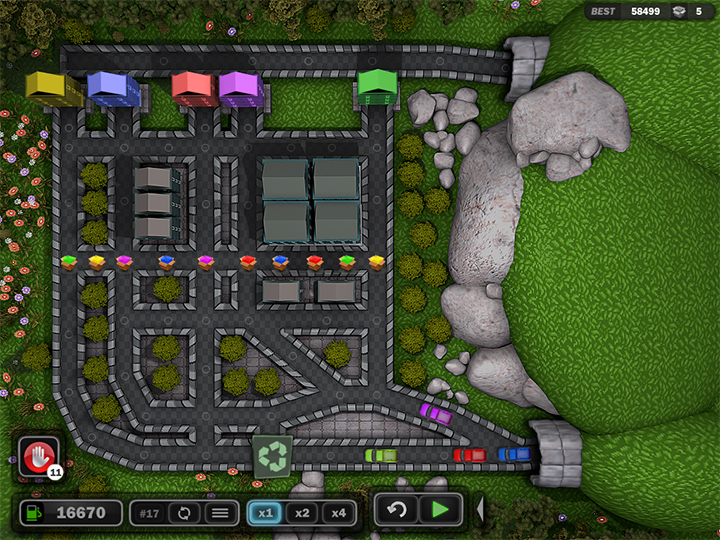 traffic wonder game play screenshot on tunnels